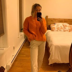 Orange statement sweater